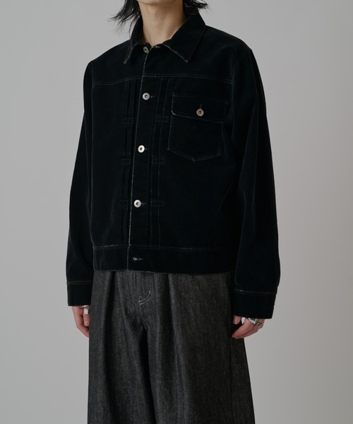 Lui's(ルイス)の「フロッキートラッカーデニムジャケット(デニムジャケット・メンズ・ブラウン/ブラック・S/M)」の7枚目の写真