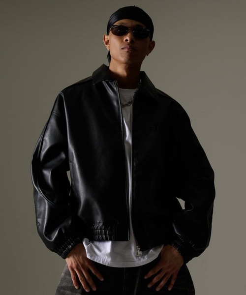 FUBU( フブ)の「FUBU-Faux Leather Jacket(その他アウター・メンズ・ブラック/ブルー・L/M)」の3枚目の写真