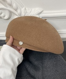 PIN（ピン）の「コインチャーム付き フェルトベレー帽（ハンチング/ベレー帽）」