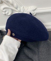 PIN（ピン）の「コインチャーム付き フェルトベレー帽（ハンチング/ベレー帽）」