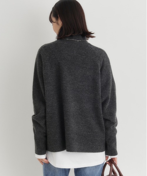 Right-on（ライトオン）の「【HONEYSUCKLE ROSE】ハイネックセーター (ボリューミーシルエット / 保温性 / レイヤードコーデ)（ニット/セーター・レディース・ブラウン/ダークグレー/グレー・M/L/S）」の9枚目の写真