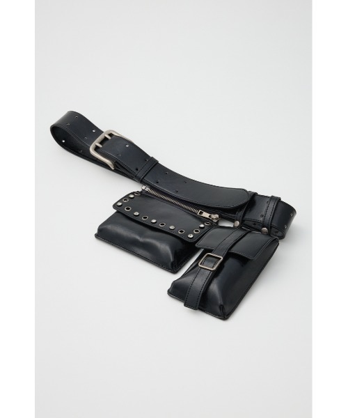 SLY（スライ）の「【2026SS新作】2WAY WAIST BELT POUCH ツーウェイ ウエストベルトポーチ（ボディバッグ/ウエストポーチ・レディース・ブラック・FREE）」の8枚目の写真