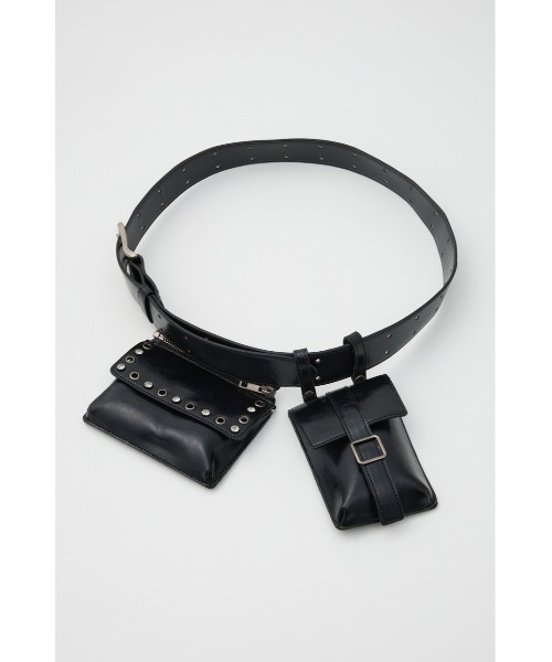 SLY（スライ）の「【2026SS新作】2WAY WAIST BELT POUCH ツーウェイ ウエストベルトポーチ（ボディバッグ/ウエストポーチ・レディース・ブラック・FREE）」の9枚目の写真