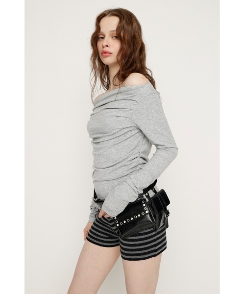 SLY（スライ）の「【2026SS新作】2WAY WAIST BELT POUCH ツーウェイ ウエストベルトポーチ（ボディバッグ/ウエストポーチ・レディース・ブラック・FREE）」の6枚目の写真