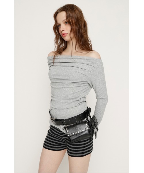 SLY（スライ）の「【2026SS新作】2WAY WAIST BELT POUCH ツーウェイ ウエストベルトポーチ（ボディバッグ/ウエストポーチ・レディース・ブラック・FREE）」の7枚目の写真