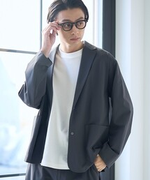 coen | ストレッチテックナイロンテーラードジャケット【ストレッチ、はっ水、耐摩耗性、UVカット】(テーラードジャケット)