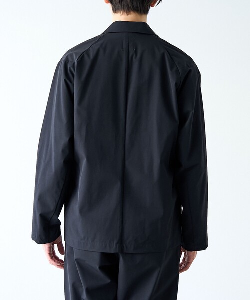 coen（コーエン）の「ストレッチテックナイロンテーラードジャケット【ストレッチ、はっ水、耐摩耗性、UVカット】（テーラードジャケット・メンズ・ブラック/ダークグレー・S/M/L/XL）」の6枚目の写真