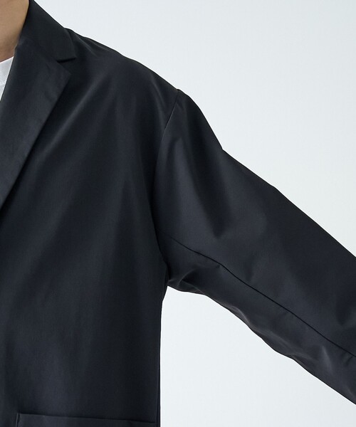 coen（コーエン）の「ストレッチテックナイロンテーラードジャケット【ストレッチ、はっ水、耐摩耗性、UVカット】（テーラードジャケット・メンズ・ブラック/ダークグレー・S/M/L/XL）」の8枚目の写真