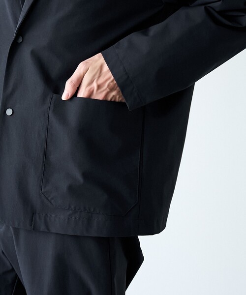 coen（コーエン）の「ストレッチテックナイロンテーラードジャケット【ストレッチ、はっ水、耐摩耗性、UVカット】（テーラードジャケット・メンズ・ブラック/ダークグレー・S/M/L/XL）」の10枚目の写真
