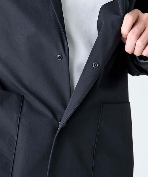 coen（コーエン）の「ストレッチテックナイロンテーラードジャケット【ストレッチ、はっ水、耐摩耗性、UVカット】（テーラードジャケット・メンズ・ブラック/ダークグレー・S/M/L/XL）」の12枚目の写真