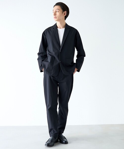 coen（コーエン）の「ストレッチテックナイロンテーラードジャケット【ストレッチ、はっ水、耐摩耗性、UVカット】（テーラードジャケット・メンズ・ブラック/ダークグレー・S/M/L/XL）」の15枚目の写真