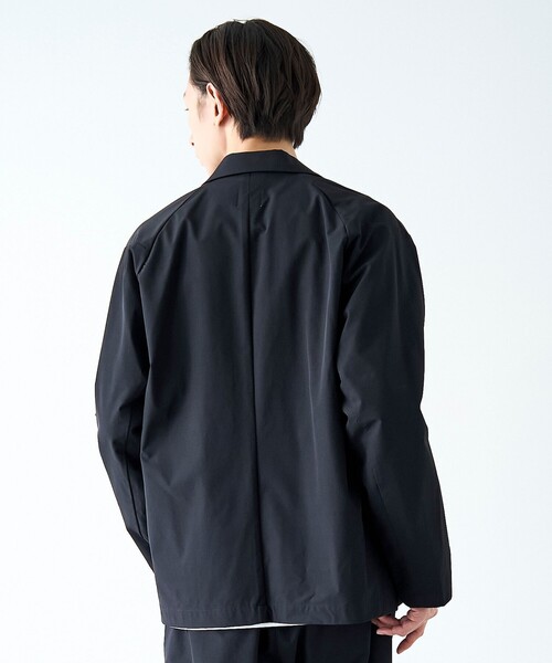 coen（コーエン）の「ストレッチテックナイロンテーラードジャケット【ストレッチ、はっ水、耐摩耗性、UVカット】（テーラードジャケット・メンズ・ブラック/ダークグレー・S/M/L/XL）」の18枚目の写真