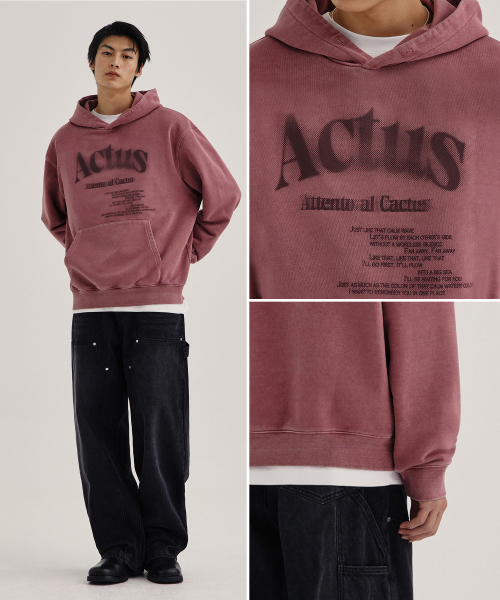 KIIMUIR（キミュア）の「ピグメント ACTUS フードパーカー_ペールピンク（パーカー・レディース・ベビーピンク・LARGE）」の2枚目の写真