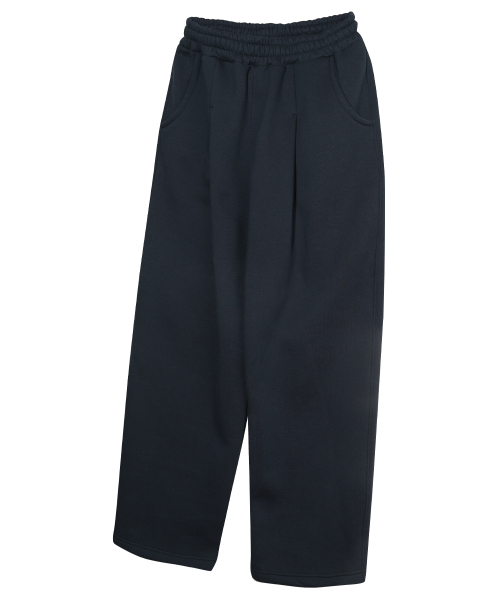 GAINSBORO(ゲインズボロ)の「ワンタックワイドスウェットパンツ_ネイビー(スウェットパンツ・レディース・ネイビー・S/M/L/XL)」の2枚目の写真