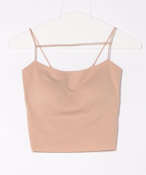 Lace Ladies（レースレディース）の「ソリッドカラー デザイン ストラップ カップ付き キャミソール（キャミソール・レディース・ベージュ/ホワイト/ブラック・FREE）」の3枚目の写真