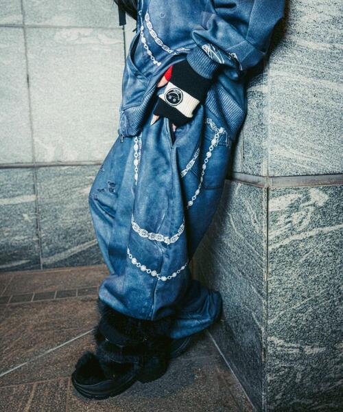 ROYAL FLASH（ロイヤルフラッシュ）の「TALKING ABOUT THE ABSTRACTION/トーキングアバウトジアブストラクション/別注SWEAT ACC WIDE PANTS（その他パンツ・メンズ・ブラック/グレー・S/M/L）」の4枚目の写真