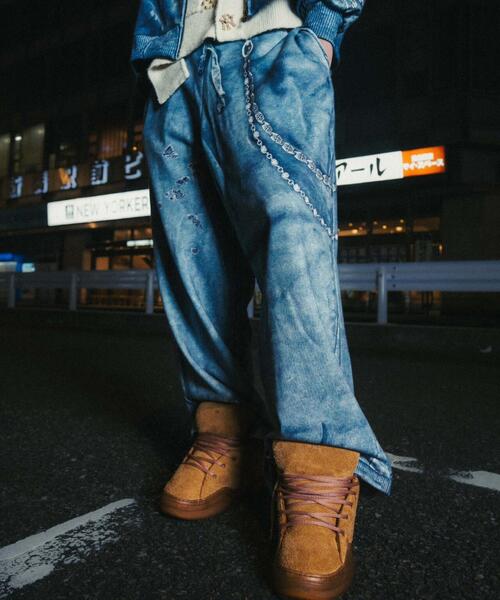 ROYAL FLASH（ロイヤルフラッシュ）の「TALKING ABOUT THE ABSTRACTION/トーキングアバウトジアブストラクション/別注SWEAT ACC WIDE PANTS（その他パンツ・メンズ・ブラック/グレー・S/M/L）」の16枚目の写真