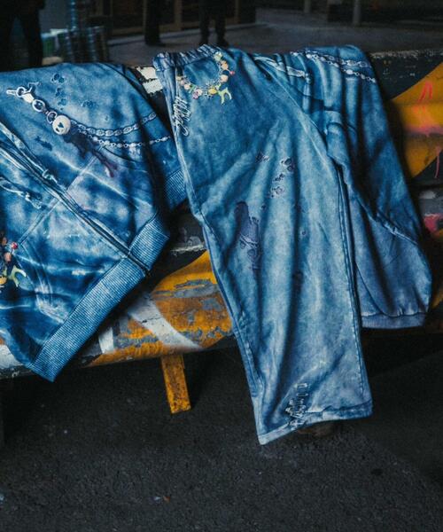 ROYAL FLASH（ロイヤルフラッシュ）の「TALKING ABOUT THE ABSTRACTION/トーキングアバウトジアブストラクション/別注SWEAT ACC WIDE PANTS（その他パンツ・メンズ・ブラック/グレー・S/M/L）」の17枚目の写真