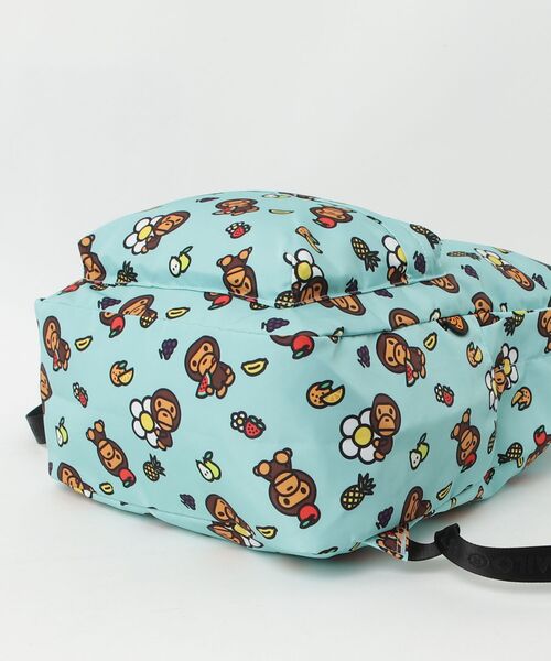 A BATHING APE（アベイシングエイプ）の「BABY MILO LARGE BACKPAC #2（ショルダーバッグ・メンズ・グリーン/アイボリー・FREE）」の12枚目の写真