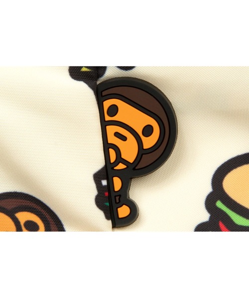 A BATHING APE（アベイシングエイプ）の「BABY MILO LARGE BACKPAC #2（ショルダーバッグ・メンズ・グリーン/アイボリー・FREE）」の9枚目の写真
