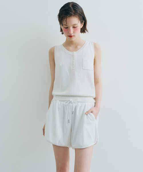 BENSIMON（ベンシモン）の「TOWEL SWEAT SHORTS - WHITE（その他パンツ・レディース・ホワイト・FREE）」の2枚目の写真