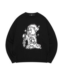 SPRAYED BEAR SWEATSHIRT black