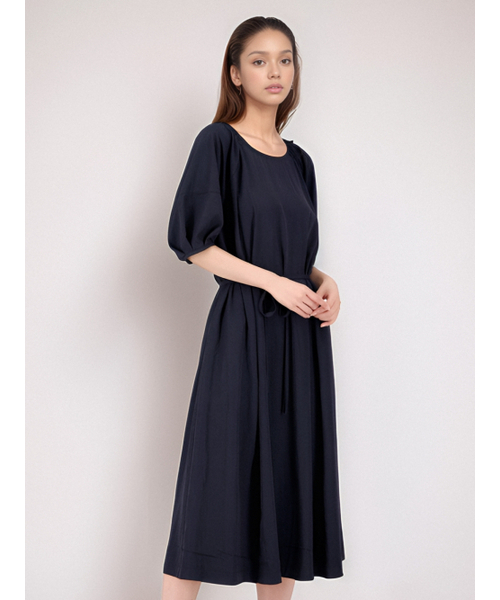 ACUD(アクド)の「Balloon Sleeve Strap Dress _Navy(ワンピース・レディース・ネイビー・M/S)」の3枚目の写真