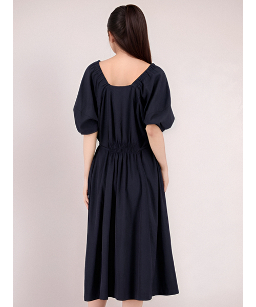 ACUD(アクド)の「Balloon Sleeve Strap Dress _Navy(ワンピース・レディース・ネイビー・M/S)」の5枚目の写真