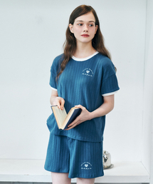 METAPHER（メタファ）の「MET レディース 夏 ニット ハート ショートパンツ ブルー（その他パンツ）」