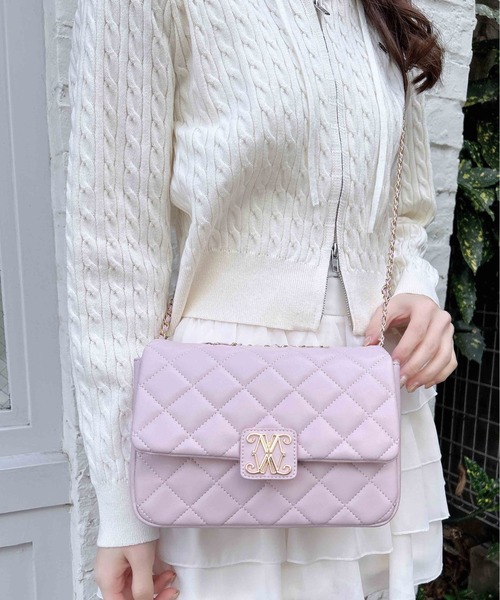 INGNI（イング）の「エンブレム付キルティングショルダーバッグ（ショルダーバッグ・レディース・オフホワイト/ブラック/ピンク・-）」の10枚目の写真