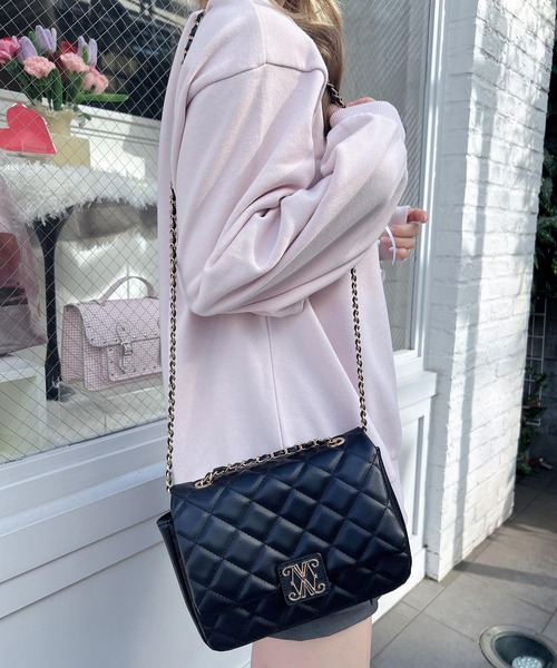 INGNI（イング）の「エンブレム付キルティングショルダーバッグ（ショルダーバッグ・レディース・オフホワイト/ブラック/ピンク・-）」の17枚目の写真