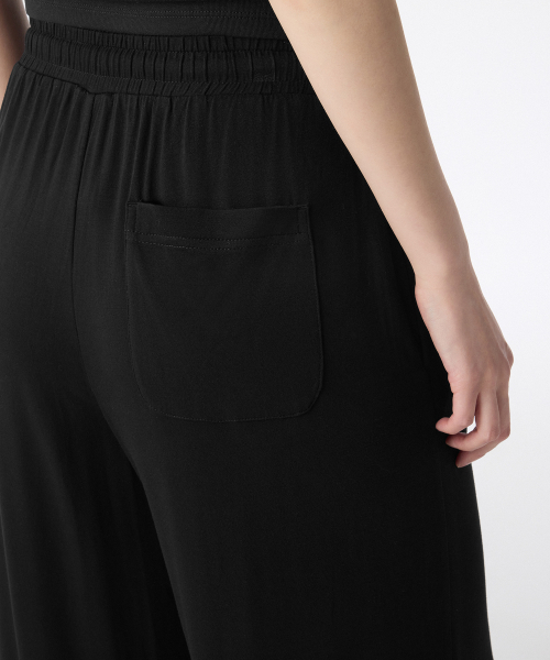 MUSINSA STANDARD WOMAN（ムシンサスタンダードウーマン）の「ウィメンズジャージワイドラウンジパンツ[ブラック]（スウェットパンツ・レディース・その他・LARGE/MEDIUM/SMALL/X-SMALL）」の4枚目の写真