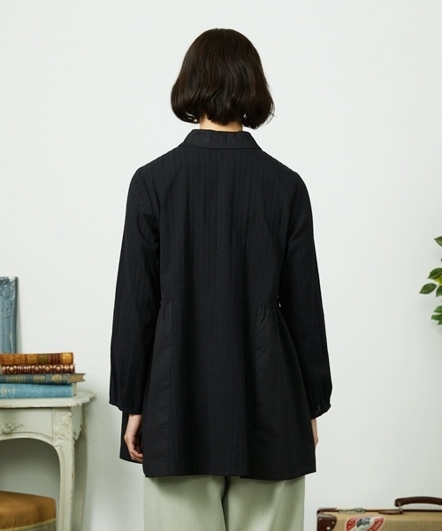 Jocomomola(ホコモモラ)の「Tejido ドッキングロング丈ブラウス(シャツ/ブラウス・レディース・グリーン/ブラック・40)」の16枚目の写真