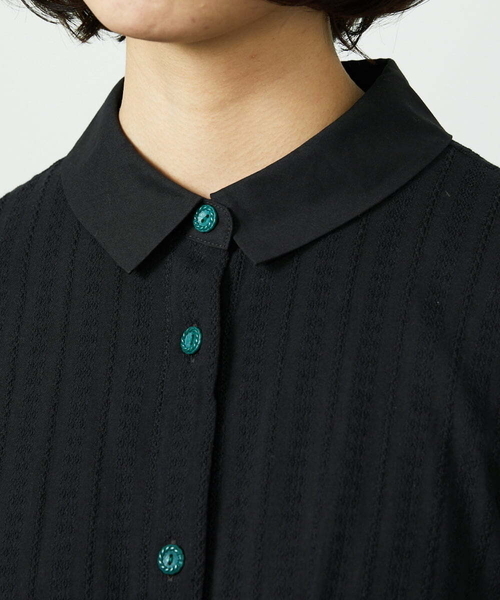 Jocomomola(ホコモモラ)の「Tejido ドッキングロング丈ブラウス(シャツ/ブラウス・レディース・グリーン/ブラック・40)」の17枚目の写真