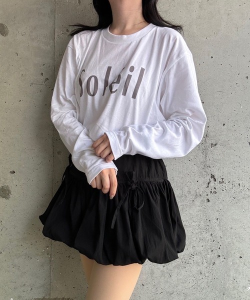 etta(エタ)の「プリントロゴロンT/長袖Tシャツ(Tシャツ/カットソー・レディース・ホワイト・MEDIUM)」の1枚目の写真