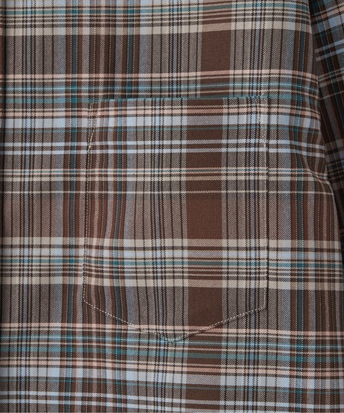 RAGEBLUE（レイジブルー）の「Oxford Tartan Check Button Down Shirts/チェック柄ボタンダウンシャツ（シャツ/ブラウス・メンズ・ダークブラウン/グリーン・MEDIUM/LARGE）」の4枚目の写真