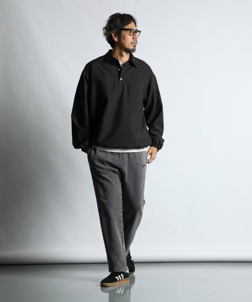 The DUFFER of ST.GEORGE(ザダファーオブセントジョージ)の「WOOL LIKE PO SHIRT:ウールライク プルオーバーシャツ シャツアウター(シャツ/ブラウス・メンズ・グレー/ブラック・MEDIUM/LARGE)」の4枚目の写真