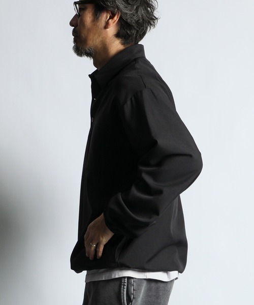 The DUFFER of ST.GEORGE(ザダファーオブセントジョージ)の「WOOL LIKE PO SHIRT:ウールライク プルオーバーシャツ シャツアウター(シャツ/ブラウス・メンズ・グレー/ブラック・MEDIUM/LARGE)」の7枚目の写真