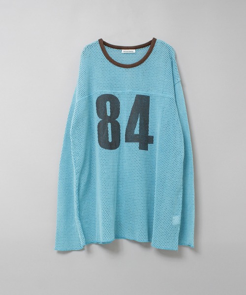 RNA（アールエヌエー）の「M2598 ナンバリングメッシュロンT（Tシャツ/カットソー・レディース・ライトブルー/ベージュ・MEDIUM）」の9枚目の写真