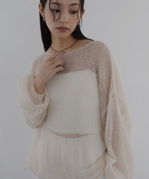 透かし編みニット」に該当するホワイト/白色系のファッション通販