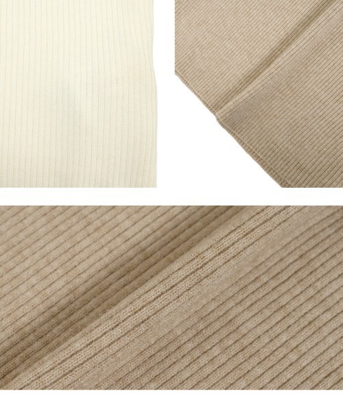 KOBE LETTUCE（コウベレタス）の「袖口レースリブニットトップス（ニット/セーター・レディース・アイボリー/ブラック/グレー/ベージュ/ピンク・M）」の10枚目の写真