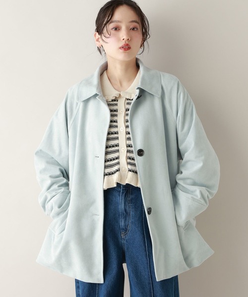 RAGEBLUE（レイジブルー）の「カラースウェードミドルジャケット（ブルゾン・レディース・ピンク/グリーン/ブルー・FREE）」の3枚目の写真