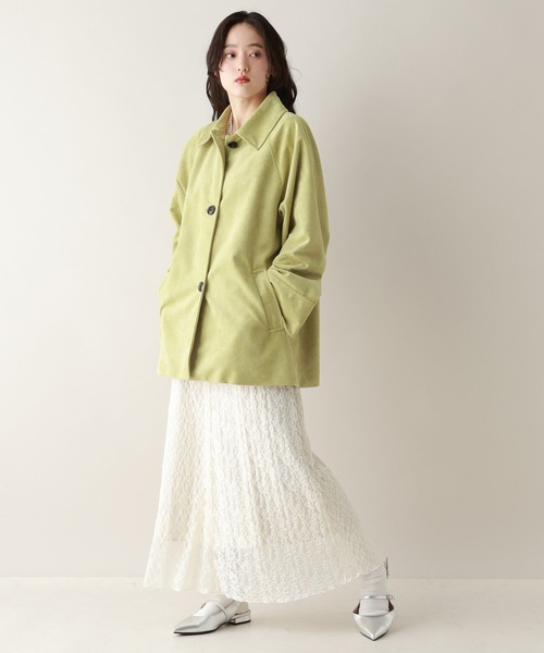 RAGEBLUE（レイジブルー）の「カラースウェードミドルジャケット（ブルゾン・レディース・ピンク/グリーン/ブルー・FREE）」の9枚目の写真