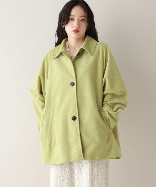 RAGEBLUE（レイジブルー）の「カラースウェードミドルジャケット（ブルゾン・レディース・ピンク/グリーン/ブルー・FREE）」の11枚目の写真