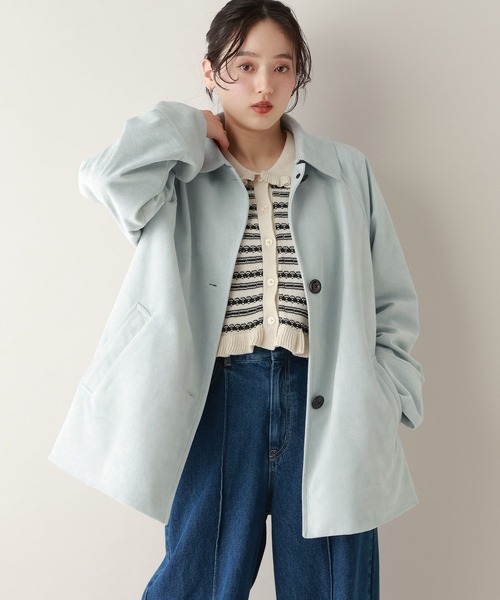 RAGEBLUE（レイジブルー）の「カラースウェードミドルジャケット（ブルゾン・レディース・ピンク/グリーン/ブルー・FREE）」の18枚目の写真