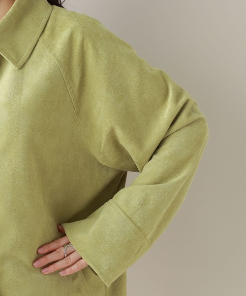 RAGEBLUE（レイジブルー）の「カラースウェードミドルジャケット（ブルゾン・レディース・ピンク/グリーン/ブルー・FREE）」の22枚目の写真