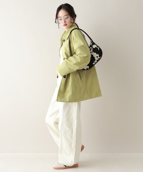 RAGEBLUE（レイジブルー）の「カラースウェードミドルジャケット（ブルゾン・レディース・ピンク/グリーン/ブルー・FREE）」の4枚目の写真