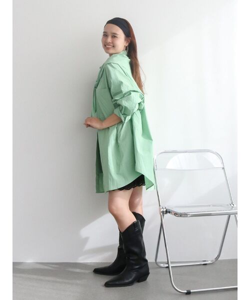 Ungrid（アングリッド）の「スカーフデザインルーズシャツ（シャツ/ブラウス・レディース・グリーン/その他1/ベージュ・FREE）」の19枚目の写真