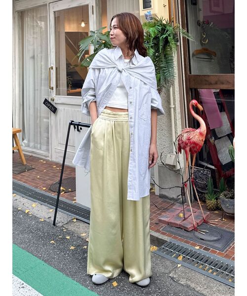 Ungrid（アングリッド）の「スカーフデザインルーズシャツ（シャツ/ブラウス・レディース・グリーン/その他1/ベージュ・FREE）」の22枚目の写真