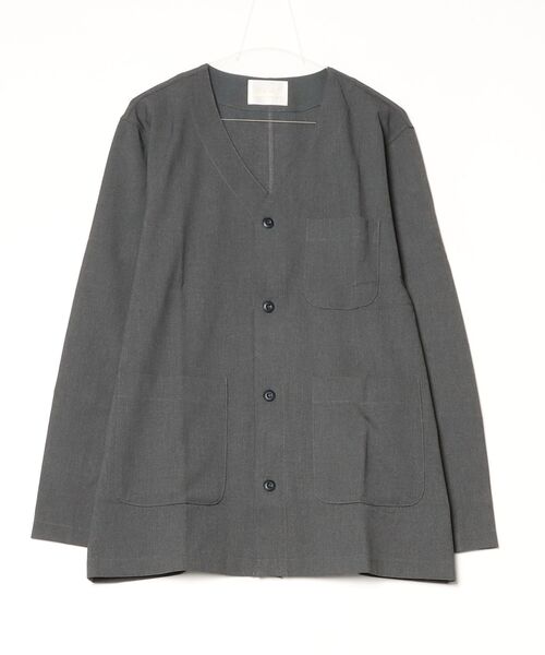A blends(エイブレンズ)の「A blends ストレッチノーカラーJK(ノーカラージャケット・メンズ・キャメル/ブラック/チャコールグレー・LARGE/MEDIUM)」の14枚目の写真